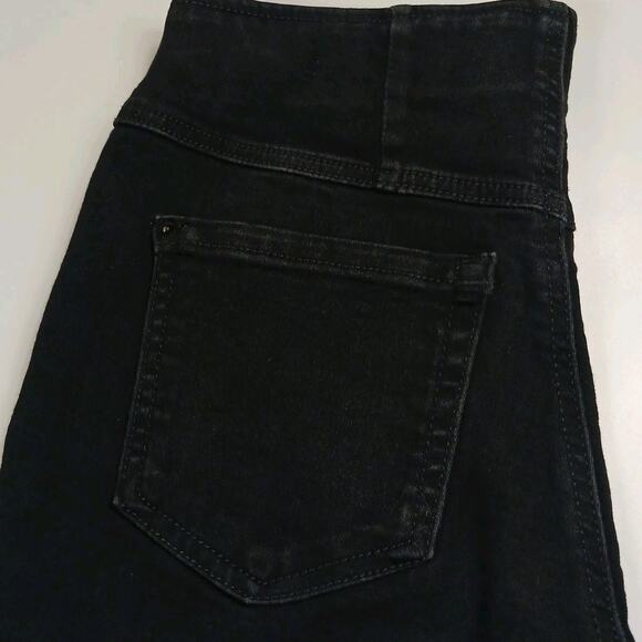 INC International Concepts Pull On Flare High Rise Black Jeans FLAW Womens 4P - Picture 10 of 11